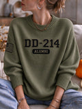 Women's Veteran Pride DD-214 Printed Casual Cozy Knit Top