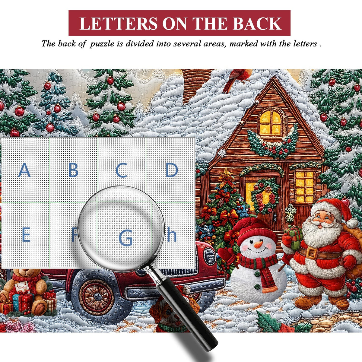 Red Truck Christmas Cottage Jigsaw Puzzles 1000 Pieces