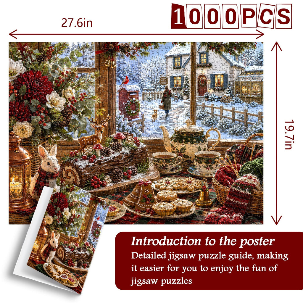 Christmas Window Feast Jigsaw Puzzle 1000 Pieces