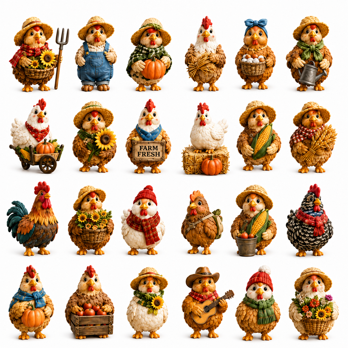 Harvest Hens Advent Calendar 2026 – 24 Days of Farmhouse Chicken Collectibles, Autumn Harvest Surprises & Gifts for Chicken Lovers
