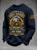 Men's U.S. Veterans Printed Waffle-Knit Top