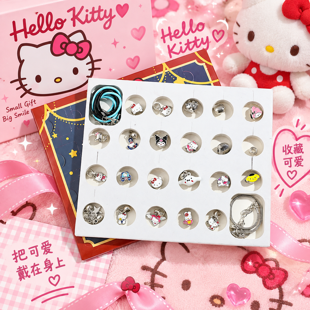 Sanrio Surprise Advent Calendar — Collectible Kawaii Figures Bracelet