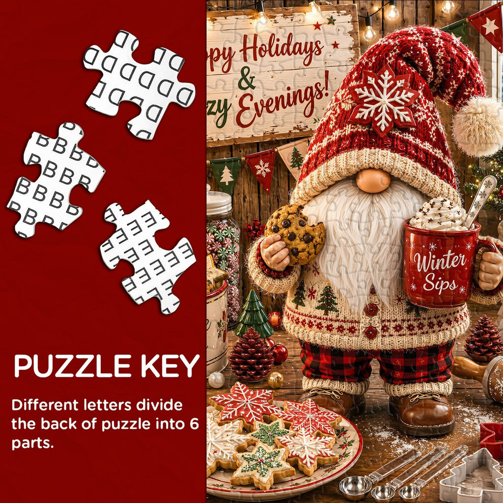 Christmas Gnome Bakery Jigsaw Puzzle 1000 Pieces