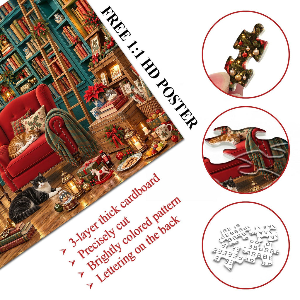 Christmas Library Jigsaw Puzzle 1000 Piece