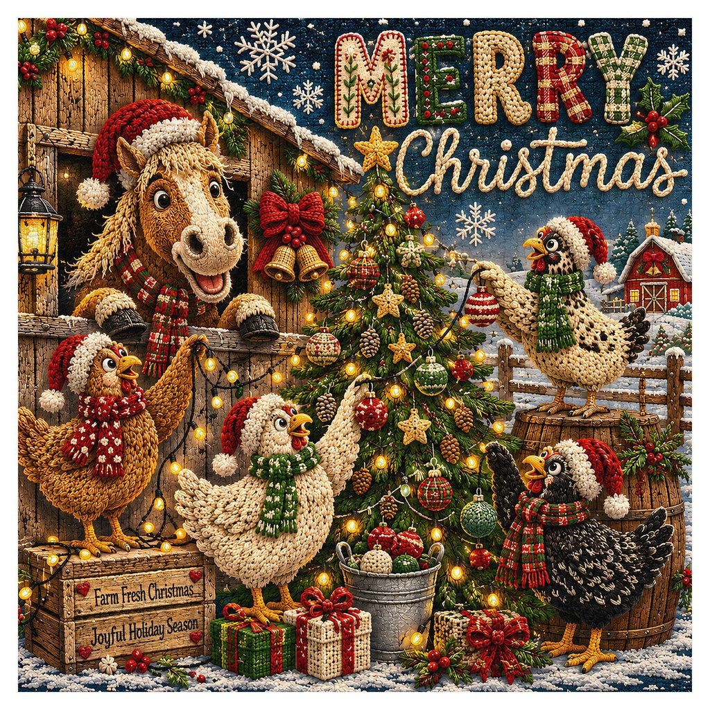 Holiday Farm Friends Jigsaw Puzzle 1000 Pieces
