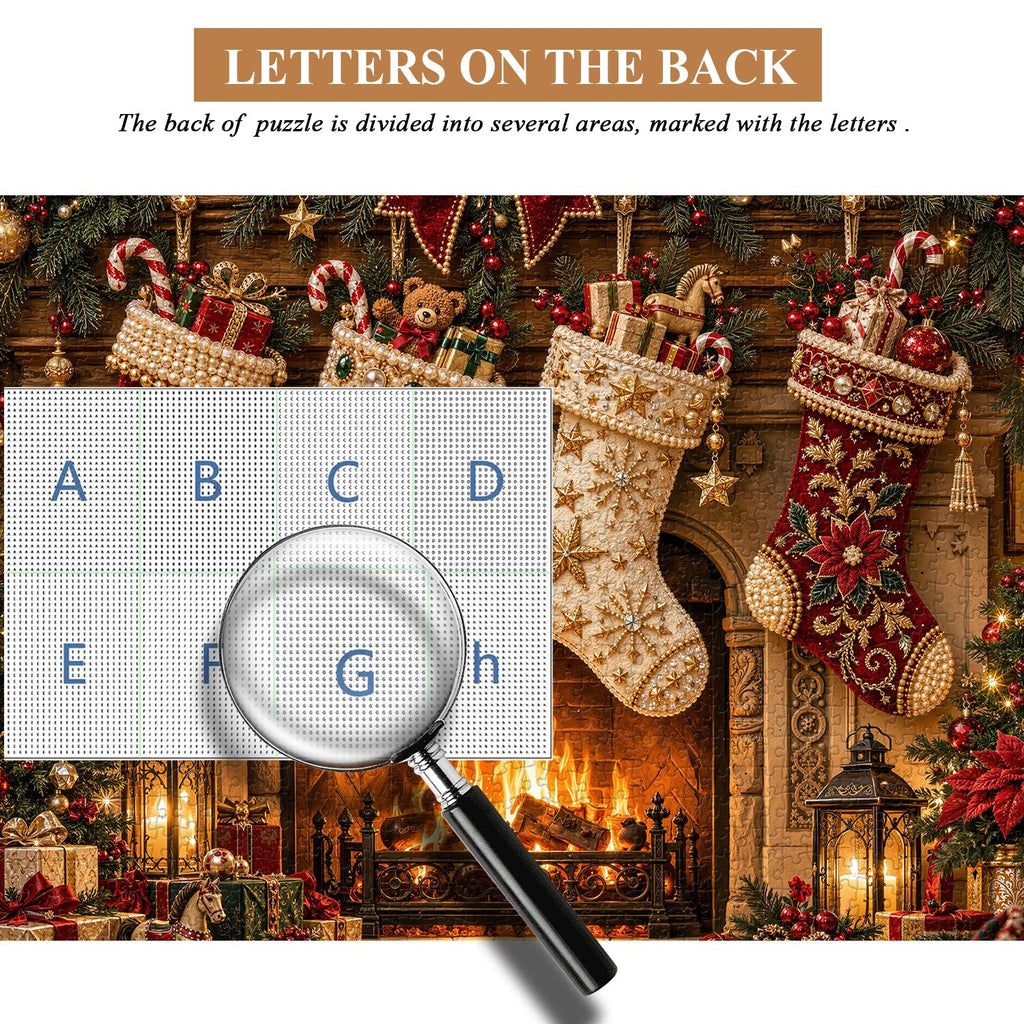 Warm Christmas Fireplace Jigsaw Puzzle 1000 Pieces