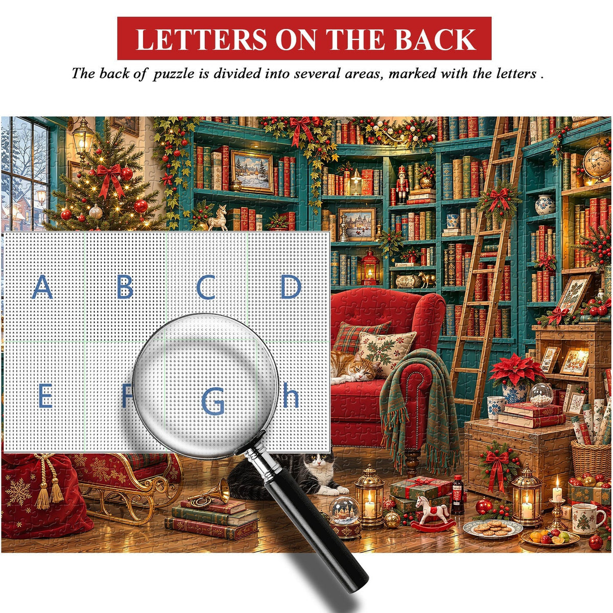 Christmas Library Jigsaw Puzzle 1000 Piece