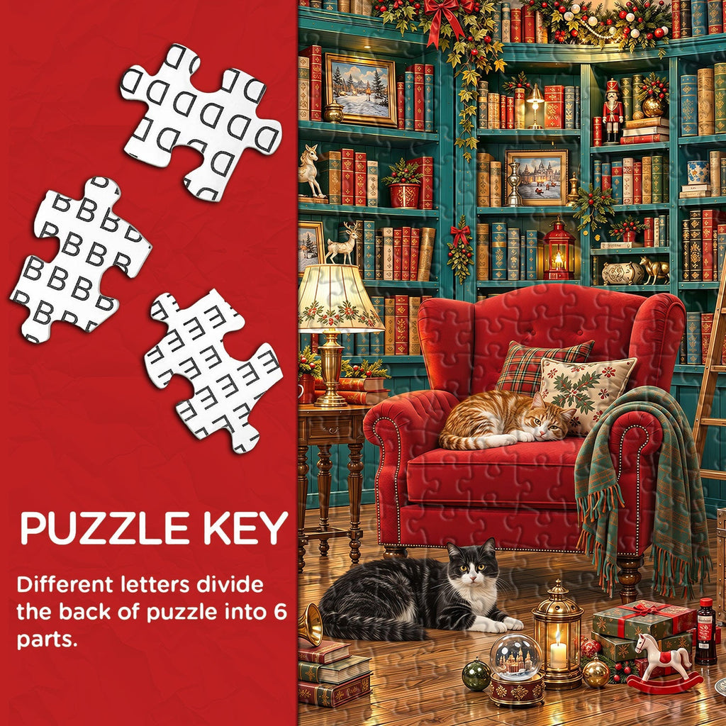 Christmas Library Jigsaw Puzzle 1000 Piece