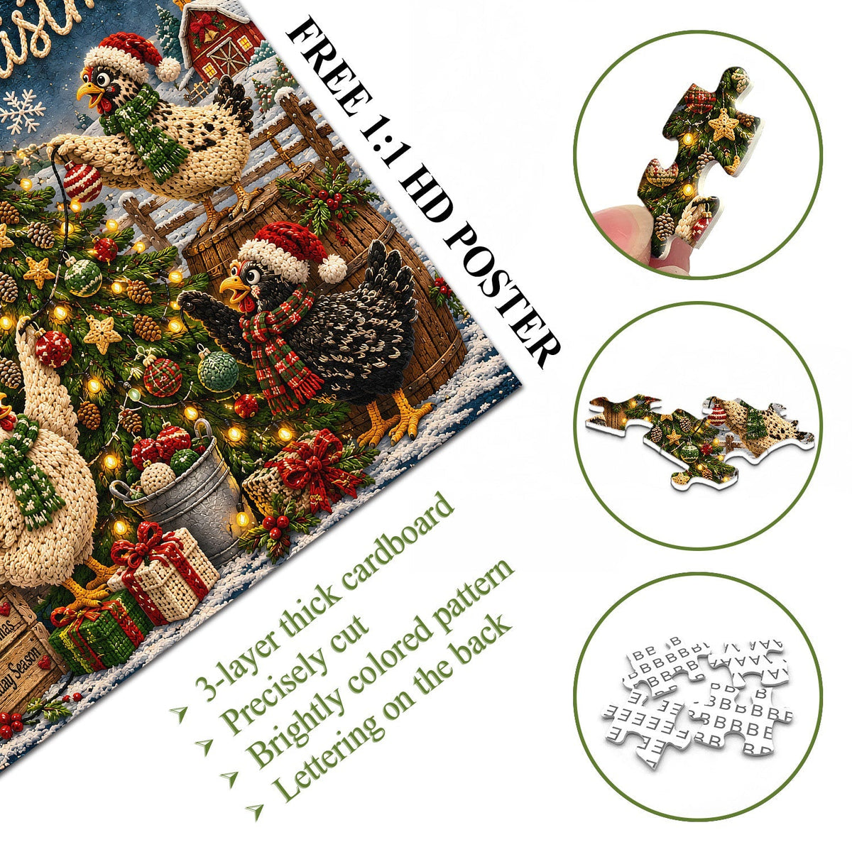 Holiday Farm Friends Jigsaw Puzzle 1000 Pieces