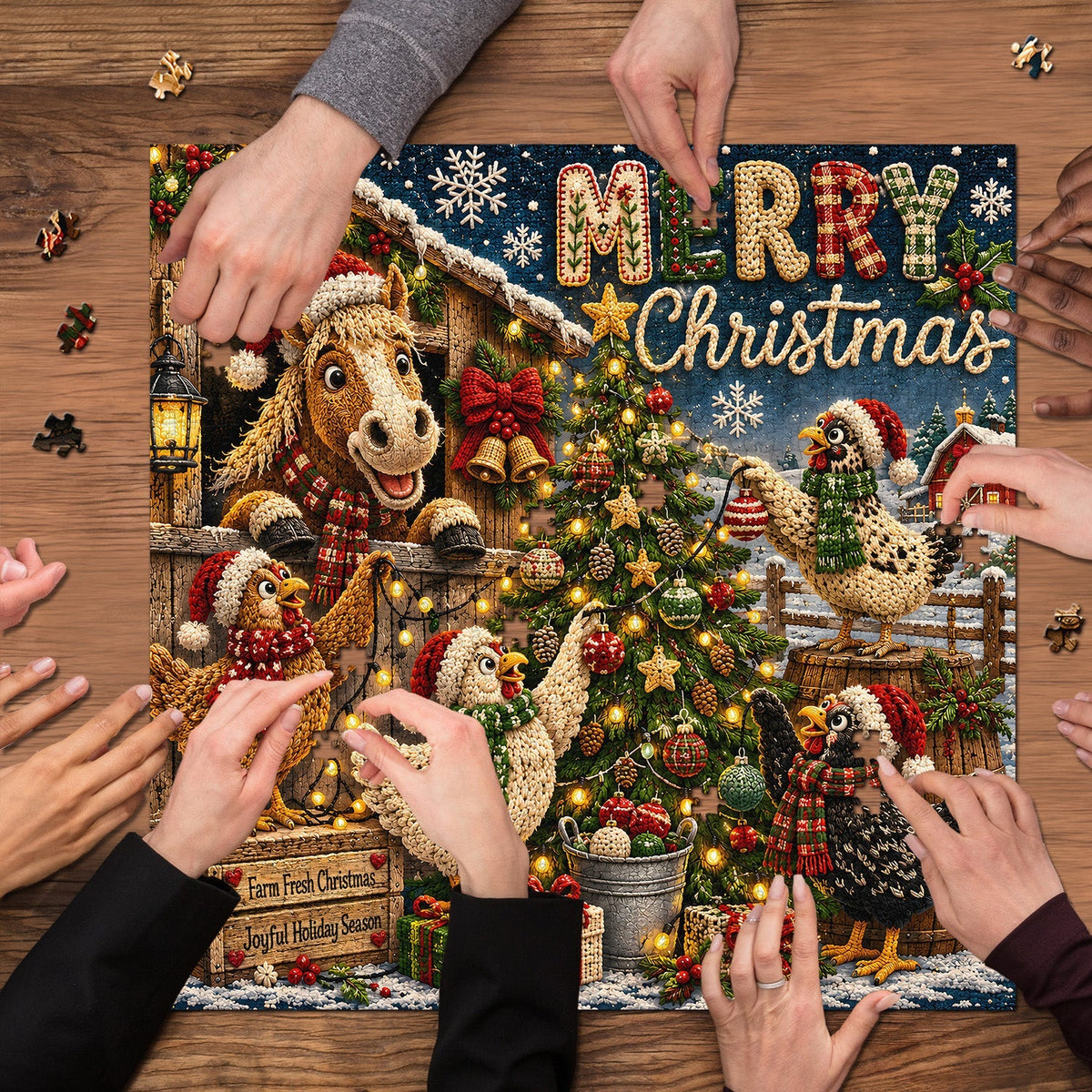 Holiday Farm Friends Jigsaw Puzzle 1000 Pieces