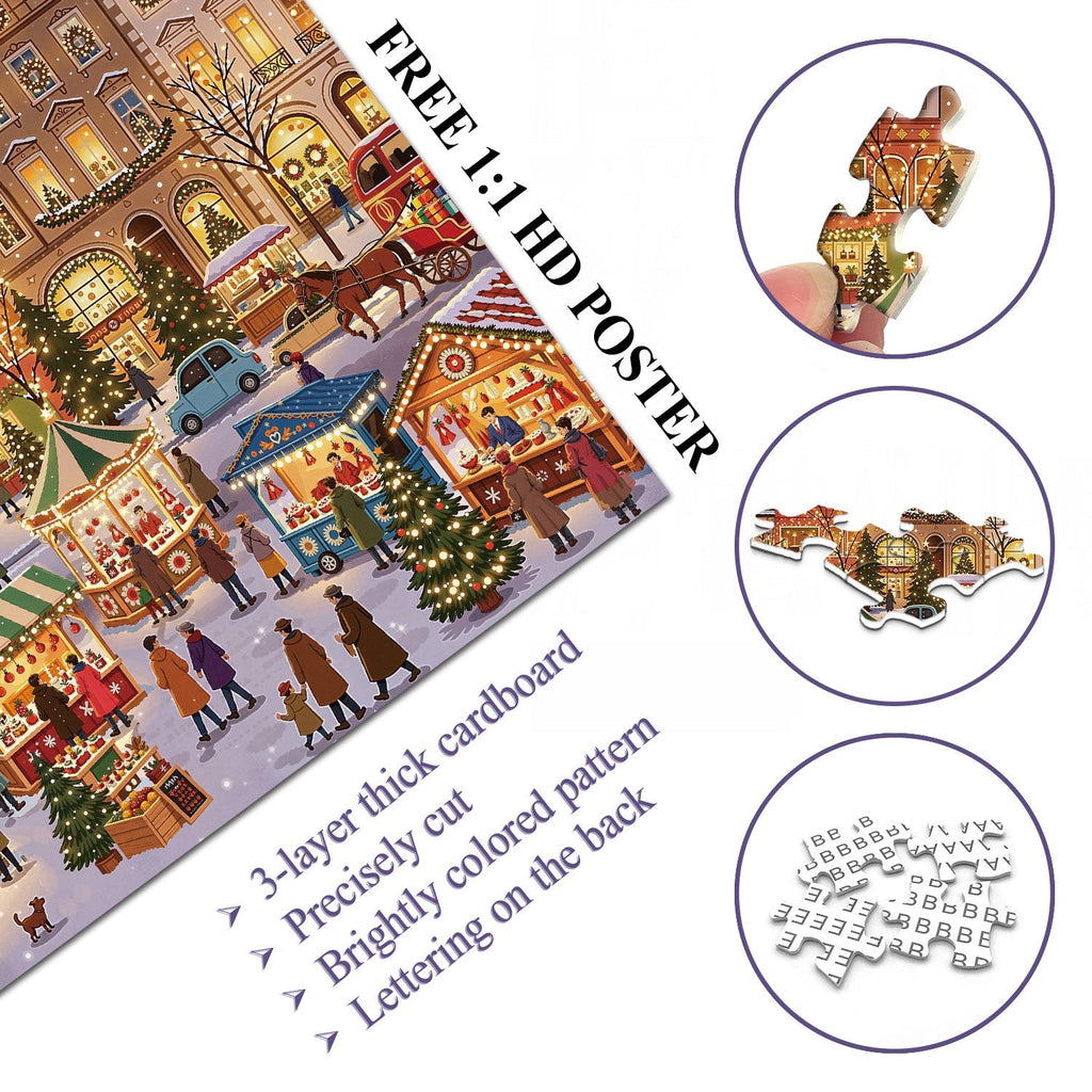 Xmas Market Jigsaw Puzzle 1000 Pieces