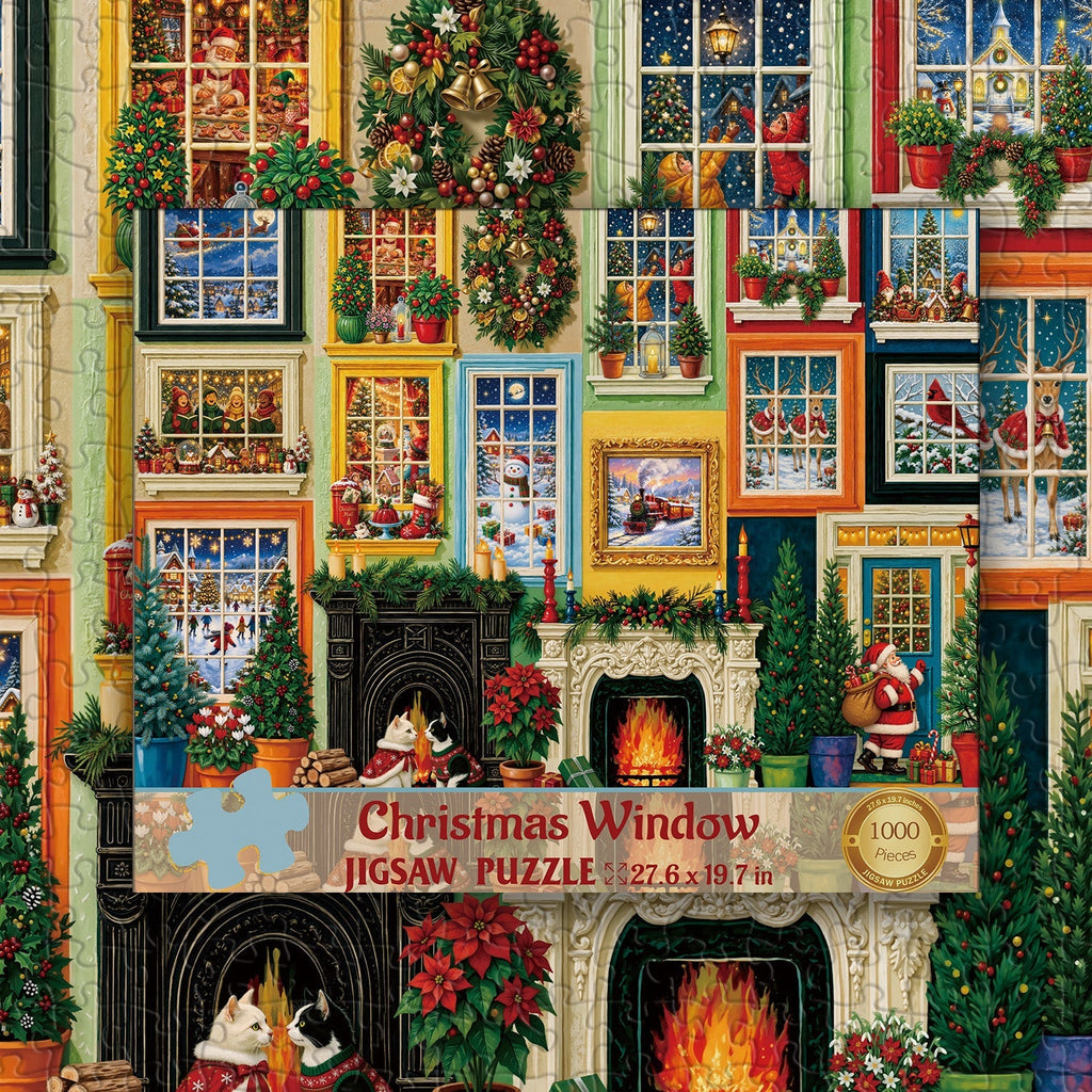 Christmas Window Jigsaw Puzzle 1000 Pieces
