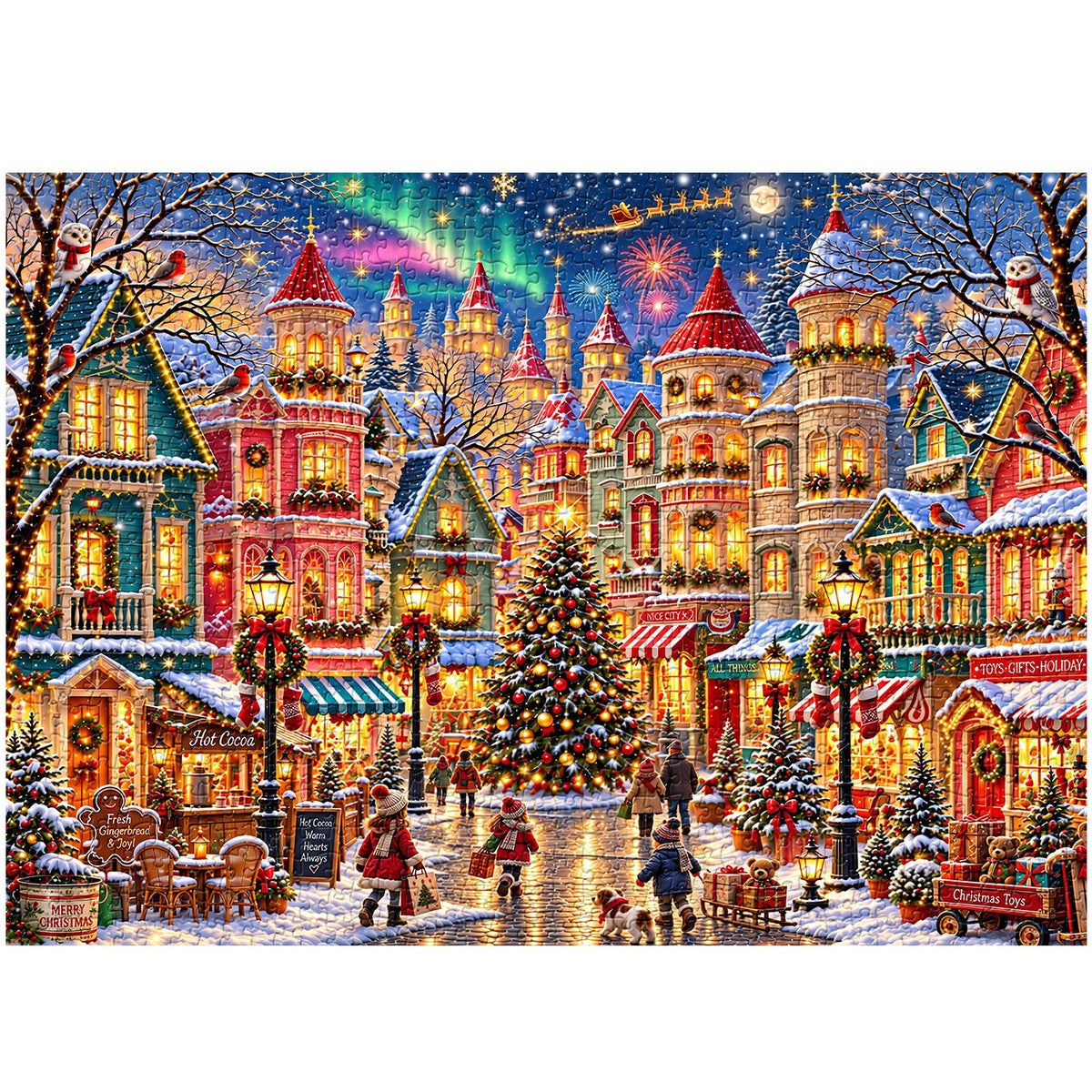 Aurora Holiday Village Jigsaw Puzzle 1000 Pieces