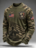 Men's Veteran Pride DD-214 Printed Waffle Long-Sleeve T-Shirt