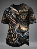 Men's US Navy Printed  T-Shirt