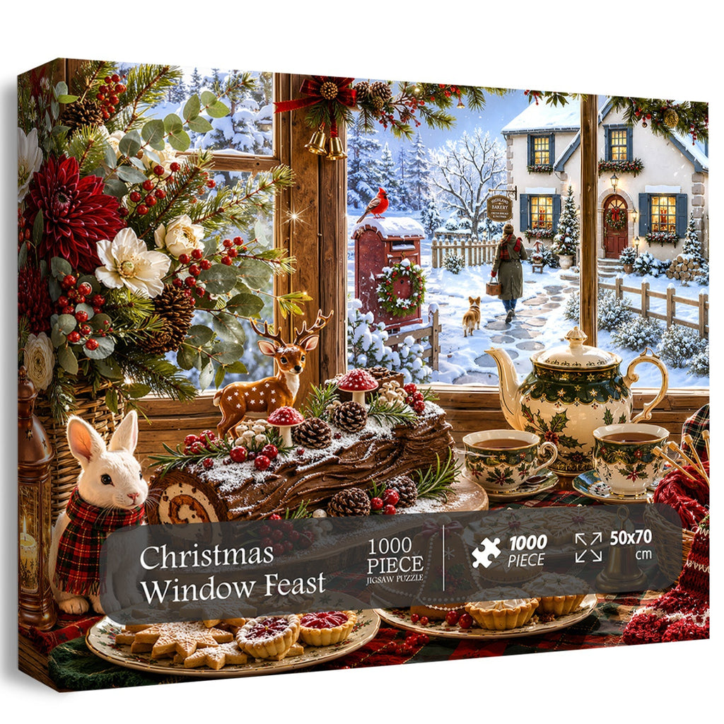Christmas Window Feast Jigsaw Puzzle 1000 Pieces