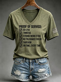 Women's Veteran Pride DD-214 Printed Casual T-Shirt