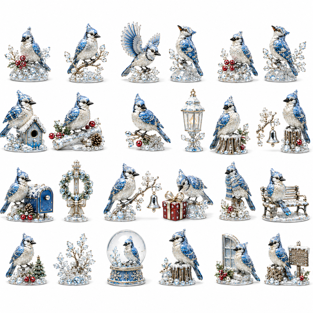24-Day Blue Jay Advent Calendar | Collectible Figurine Christmas Countdown