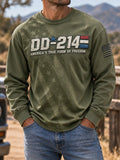 Men's Veteran Pride DD-214 Printed Casual Sweatshirt