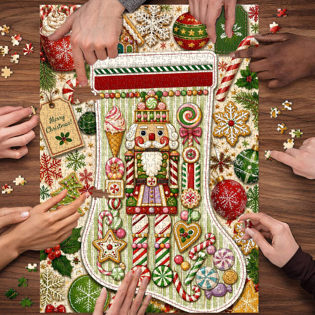 Christmas Stocking Treasures Jigsaw Puzzle 1000 Pieces