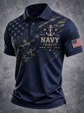 Men's Veteran Print Polo Shirt
