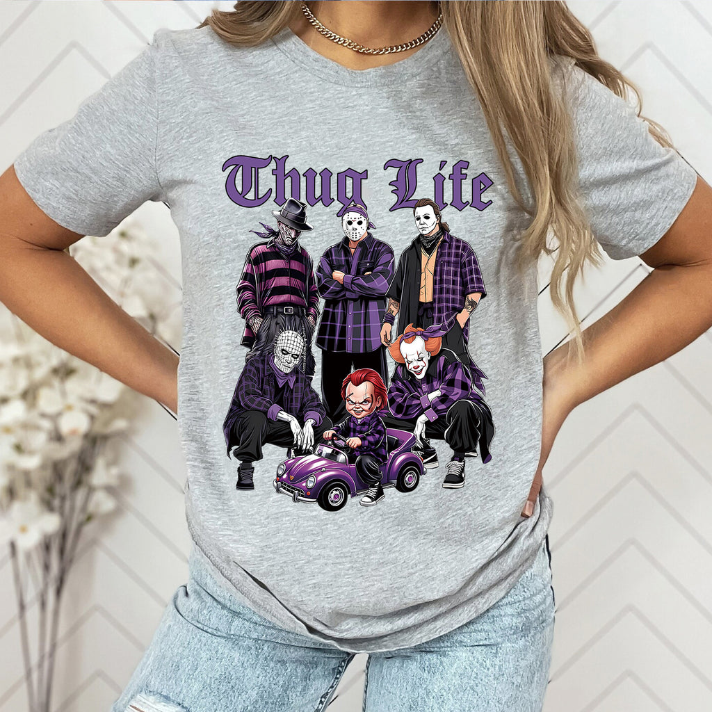 Horror Movie Purple Halloween Shirt