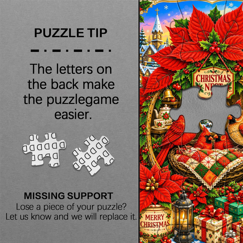 Christmas Cardinals Jigsaw Puzzle 1000 Pieces
