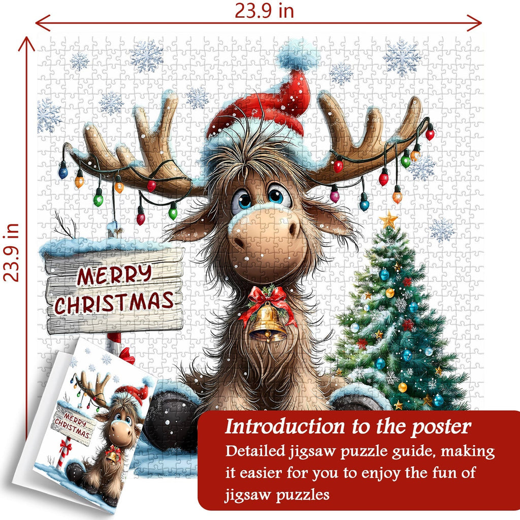 Elk Christmas Celebration Jigsaw Puzzles 1000 Pieces