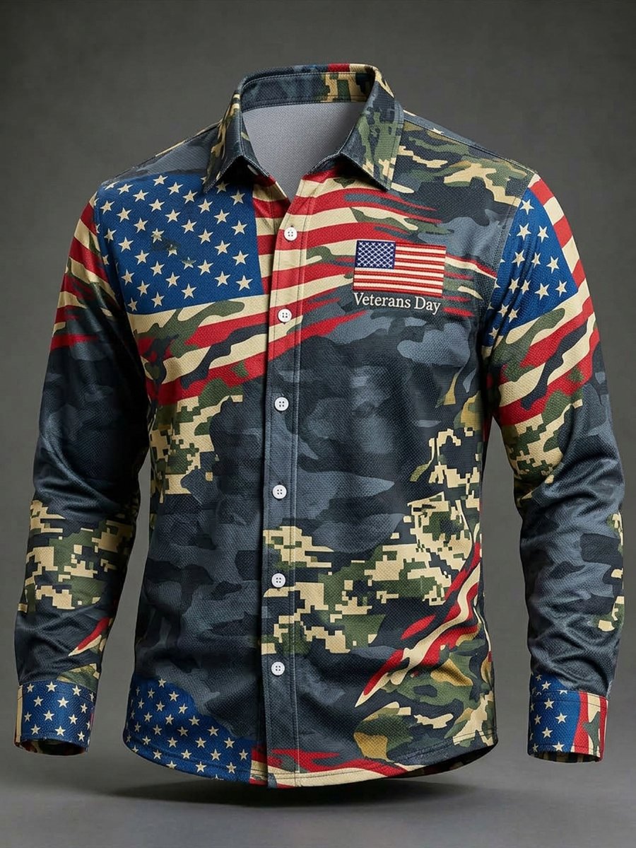 Men's U.S Veterans Day Long-Sleeve Shirt