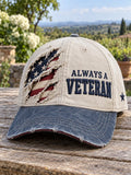 Unisex U.S. Veterans Printed Baseball Cap - Digital Printing
