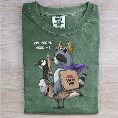 "My People Need Me" Raccoon King T-Shirt