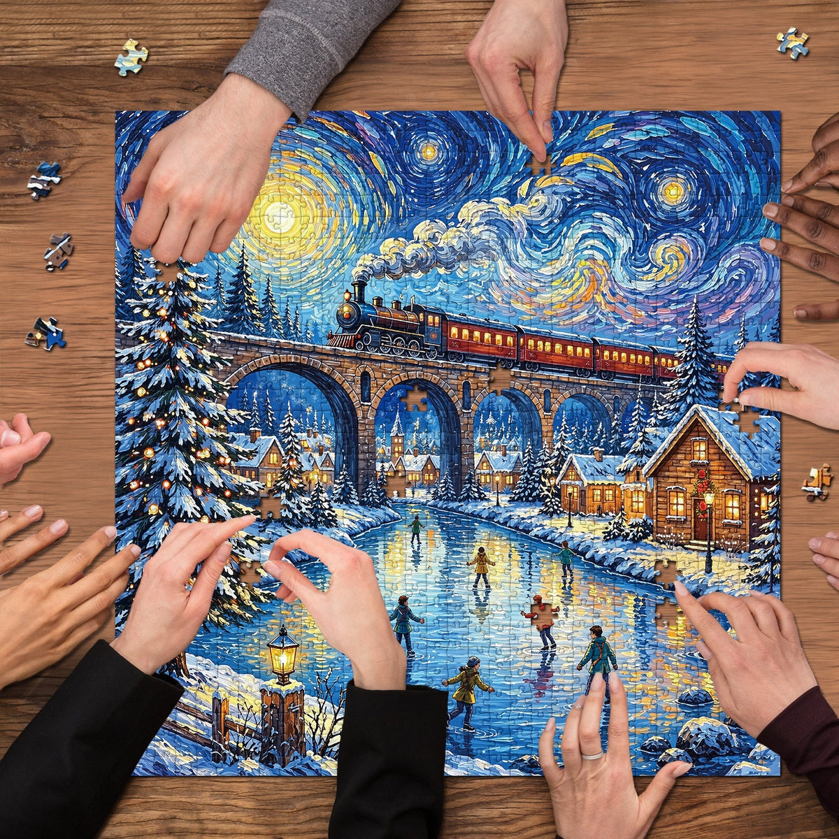 Winter Train Jigsaw Puzzle 1000 Piece