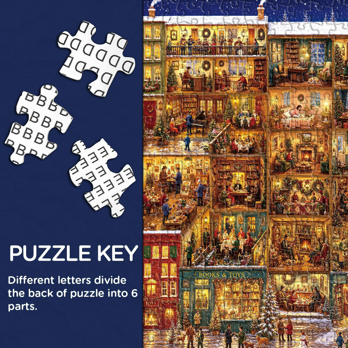 Starry Snow Town Jigsaw Puzzle 1000 Piece