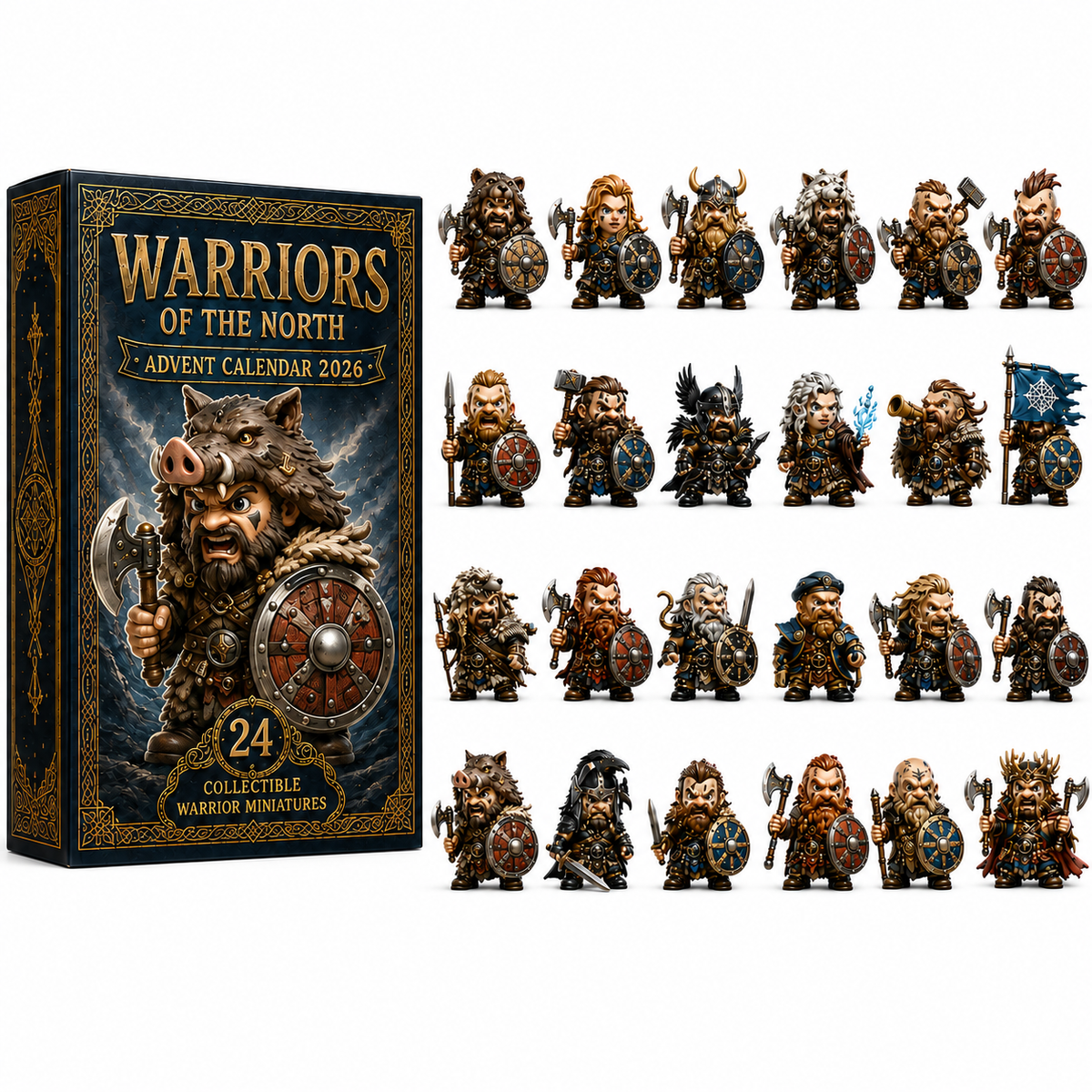 24 Days of Northern Legends – Warriors of the North Advent Calendar 2026 | 24 Collectible Viking Warrior Miniatures