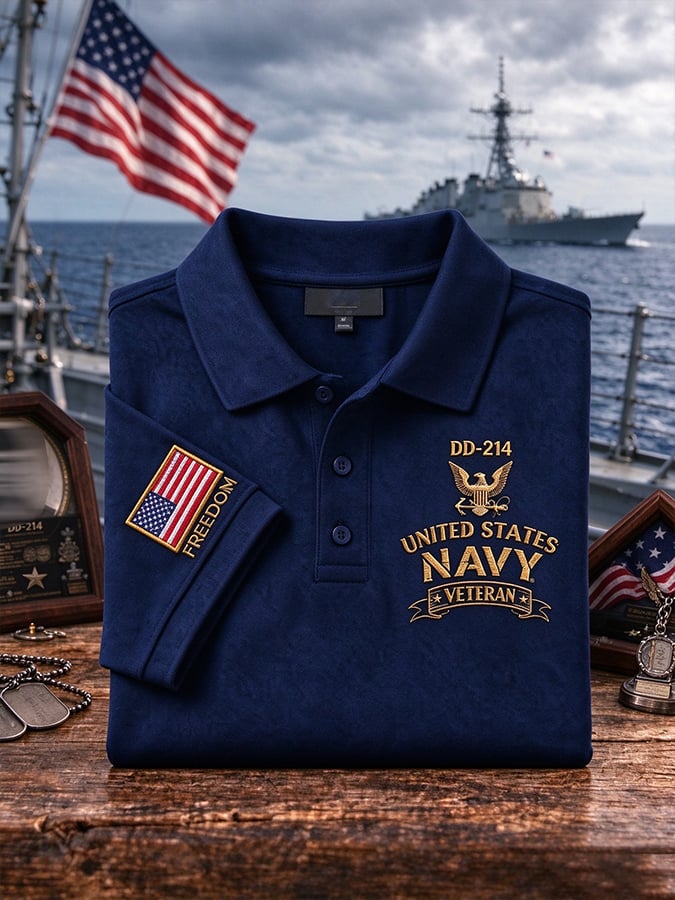 Men's US Navy Printed Polo