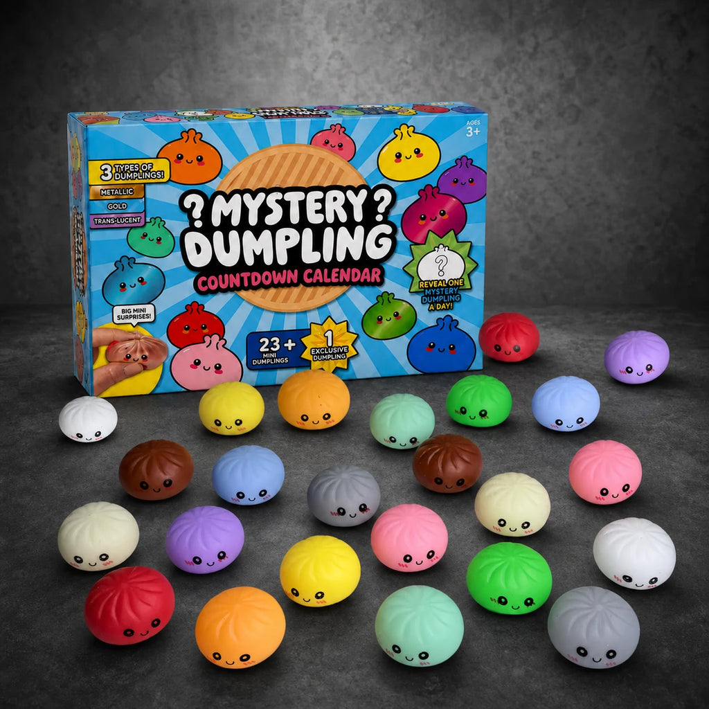 2026 Mystery Dumpling Squishy Blind Box Countdown Calendar, 24 Kawaii Surprise Fidget Toys