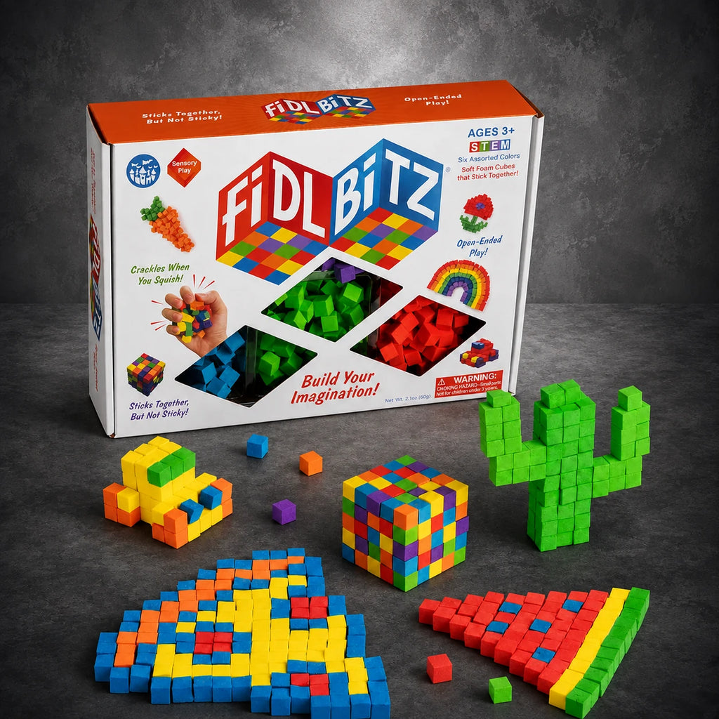 Color Stick-Together Sensory Foam Cubes - Deluxe Set