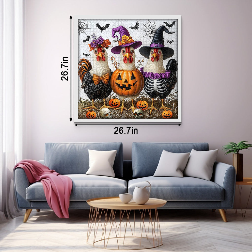 Halloween Trickster Chickens Jigsaw Puzzle 1000 Pieces