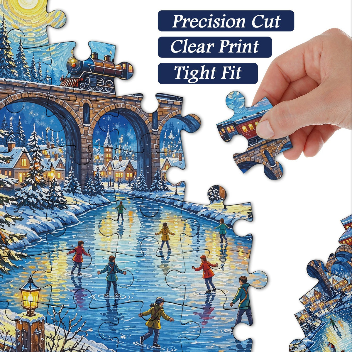 Winter Train Jigsaw Puzzle 1000 Piece
