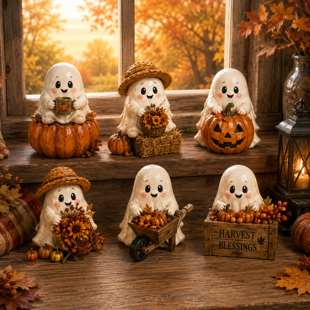 Ghost in the Pumpkin Patch Advent Calendar 2026 – 24 Unique Halloween Ghost Miniatures,