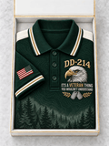 Men's  "DD-214 It's A Veteran Thing" Forest Green Polo