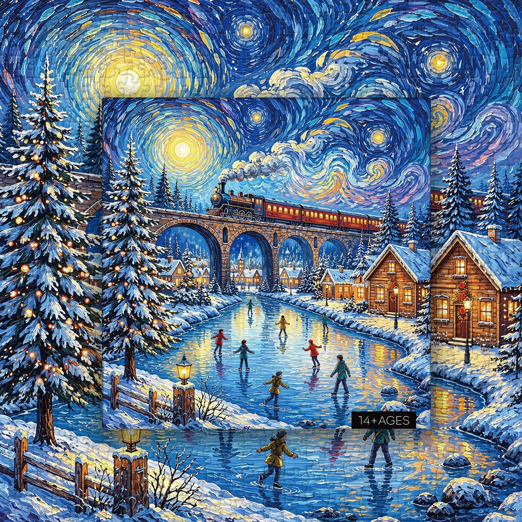 Winter Train Jigsaw Puzzle 1000 Piece