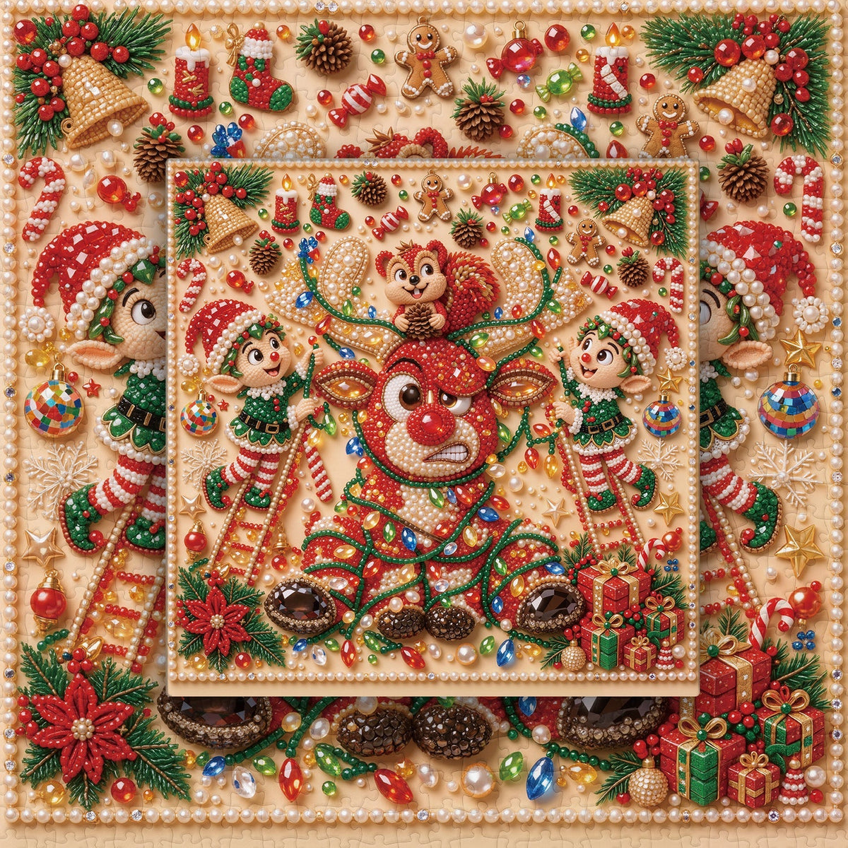 Gilded Christmas Jigsaw Puzzle 1000 Pieces