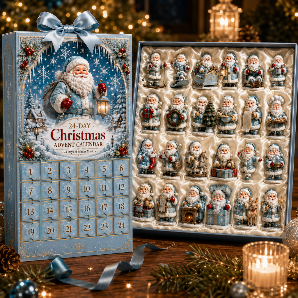 ✨24-Day Christmas Countdown Advent Calendar –Icy Santa Claus Ornament
