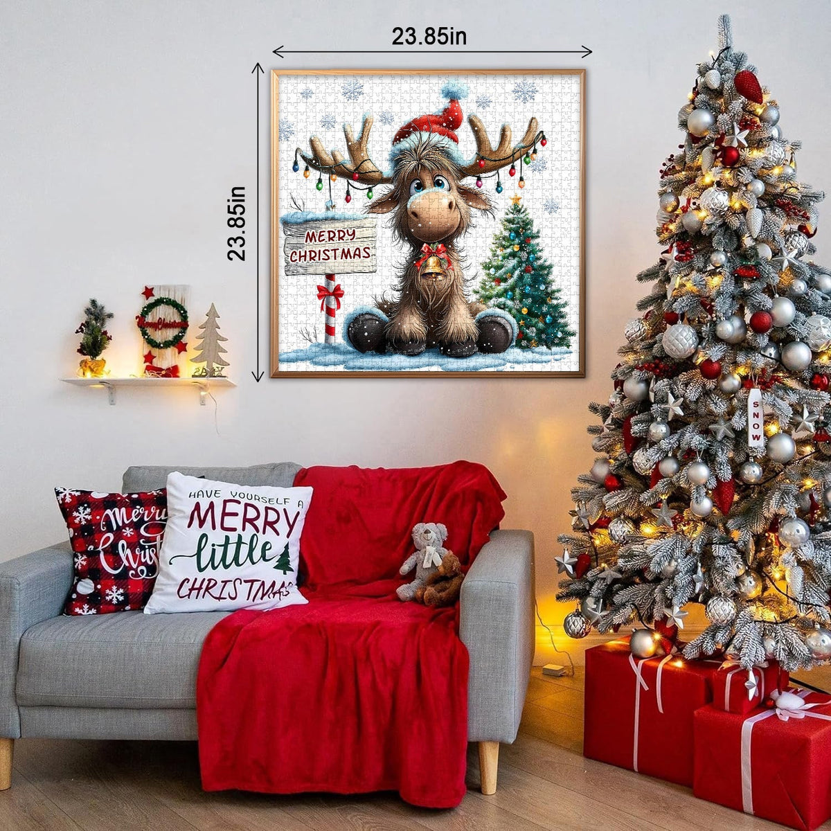 Elk Christmas Celebration Jigsaw Puzzles 1000 Pieces