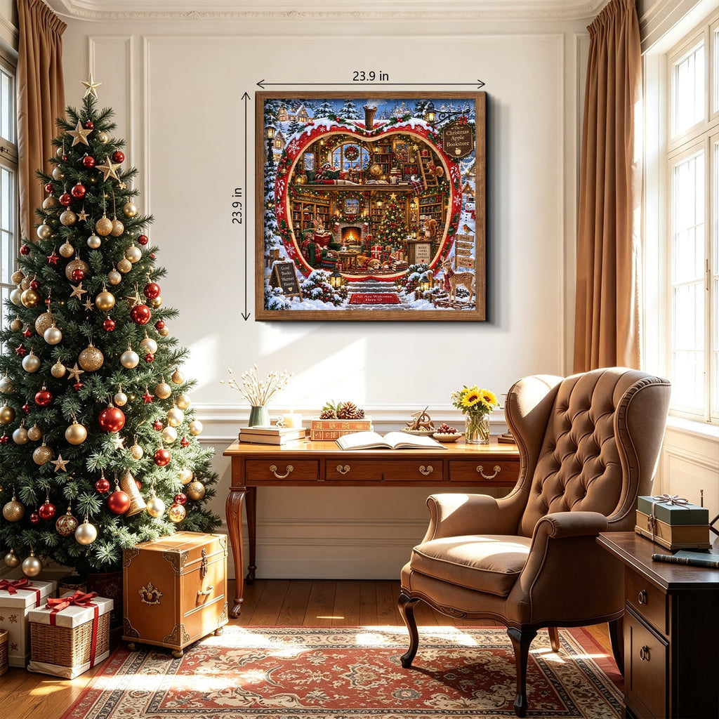 Christmas Apple Bookstore Jigsaw Puzzle 1000 Pieces