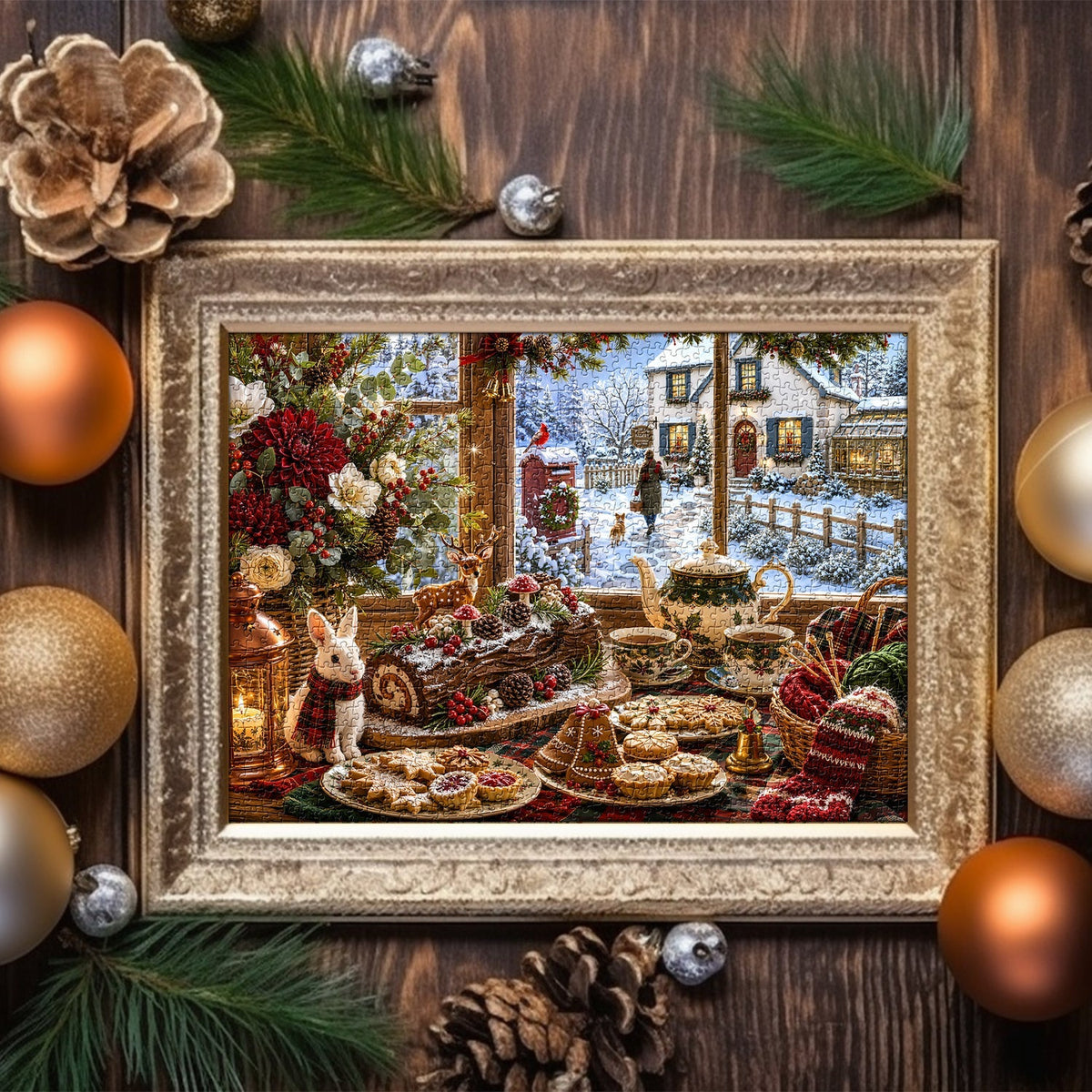Christmas Window Feast Jigsaw Puzzle 1000 Pieces