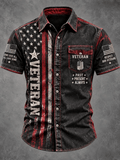 Men's Veterans Day Print Short-Sleeve Shirt