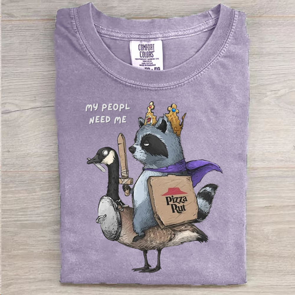 "My People Need Me" Raccoon King T-Shirt
