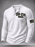 Men's Veteran Pride DD-214 Printed Waffle Knit Top
